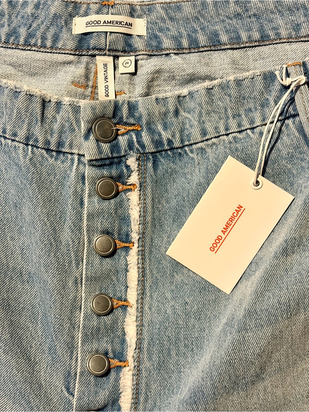 Good American Light Blue Women’s Jeans - Button Front